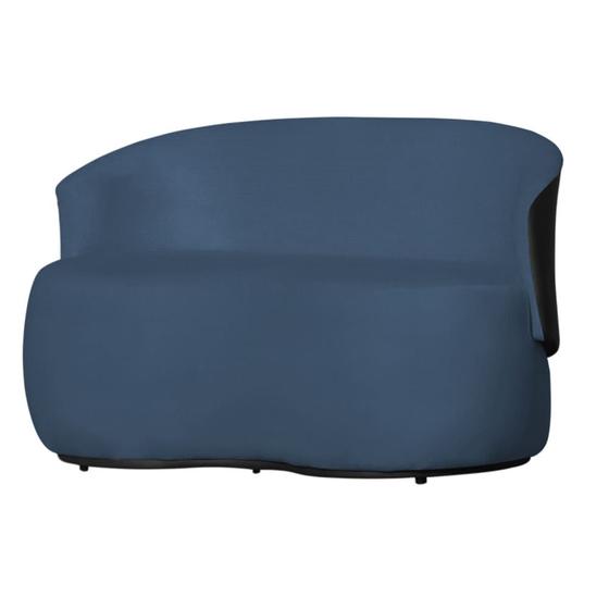 Imagem de Sofá 2 Lugares Beatriz com Composê material sintético Preto Suede Azul Royal - Vallisa Decor