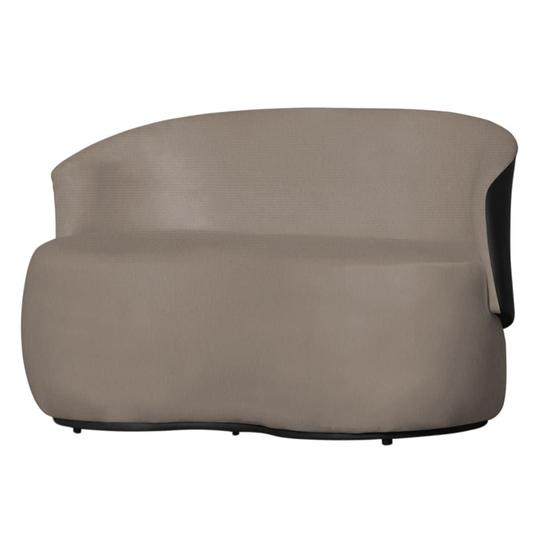 Imagem de Sofá 2 Lugares Beatriz com Composê material sintético Preto Suede Cappuccino - Vallisa Decor