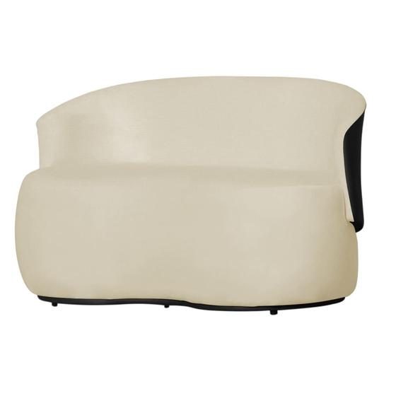 Imagem de Sofá 2 Lugares Beatriz com Composê material sintético Preto Suede Marfim - Vallisa Decor