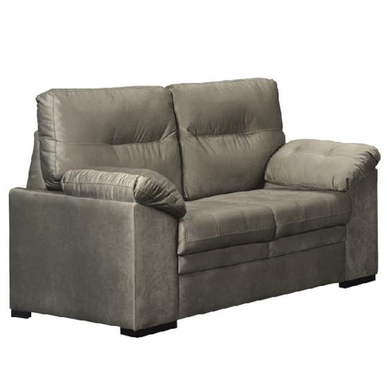 Sofá 2 Lugares em Veludo com Almofadas Fixas Confortável Takei