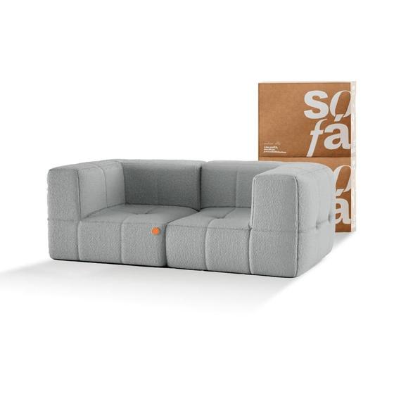 Imagem de Sofá 2 lugares Modular  Sofá na Caixa em Boucle com 2 Módulos 1,72m