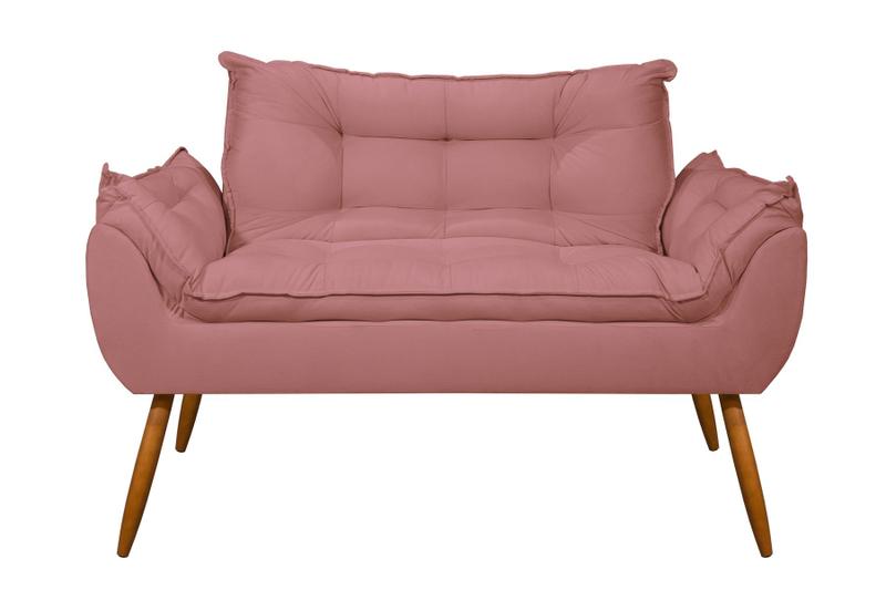 Imagem de Sofá 2 Lugares Namoradeira Opala Decorativa Rosa - V8 Decor