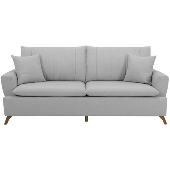 Imagem de Sofa 3 Lugares 200 cm Eron Linho Cinza Vazzano