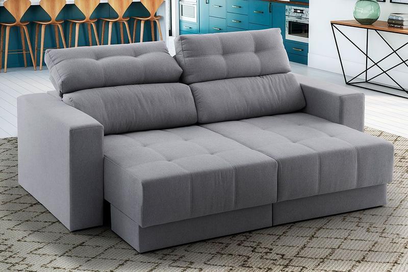 Sofá 3 Lugares 200 Cm Mola Ensacada Retrátil Reclinável D28 Hanover