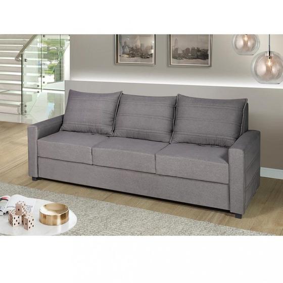 Sofá 3 Lugares 200cm Linho Portugal Berflex Estofados Menor preço em Sofá 3 Lugares 200cm Linho Portugal Berflex Estofados