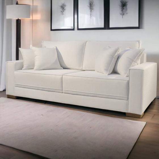 Imagem de Sofá 3 Lugares Fixo Living Hotello Linho 200cm