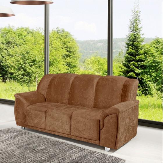 Sofá 3 Lugares Quality Hellen Bronze Hellen Estofados Sofá 3