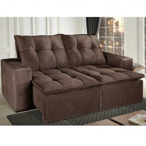 Sofá 3 Lugares Retrátil e Reclinável Osasco Lufer Estofados Sofás Magazine Luiza