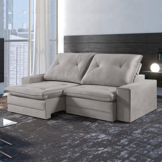 Sofá 3 Lugares Retrátil e Reclinável Pocket Bari Estofados Ferrari Sofás Magazine Luiza