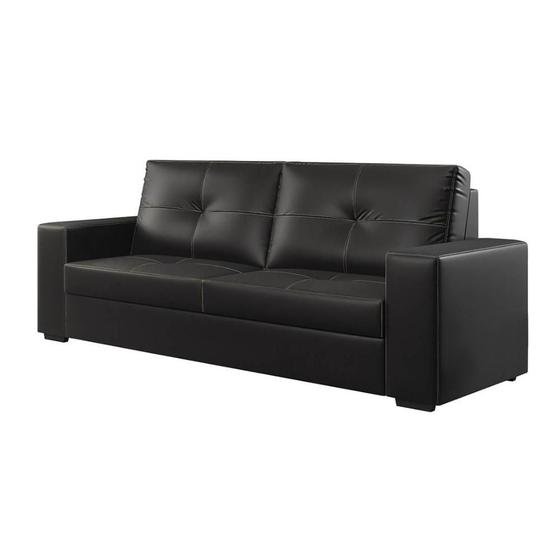 Imagem de Sofá 3 Lugares Simbal Assentos e Encostos Fixos Confortável e Resistente 92x200x89cm