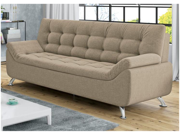 Sofá 3 Lugares Suede Linoforte Durban Menor preço em Sofá 3 Lugares Suede Linoforte Durban