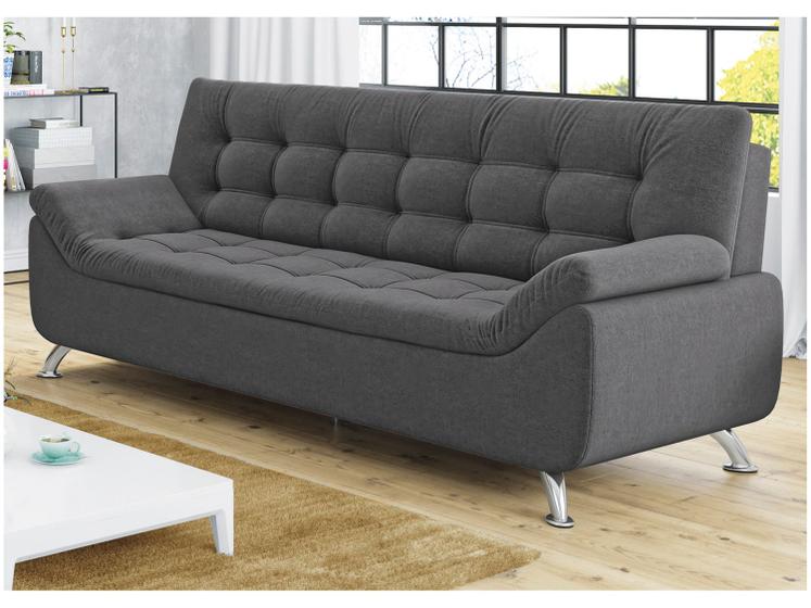 Sofá 3 Lugares Suede Linoforte Durban Sofá 3 Lugares Magazine Luiza