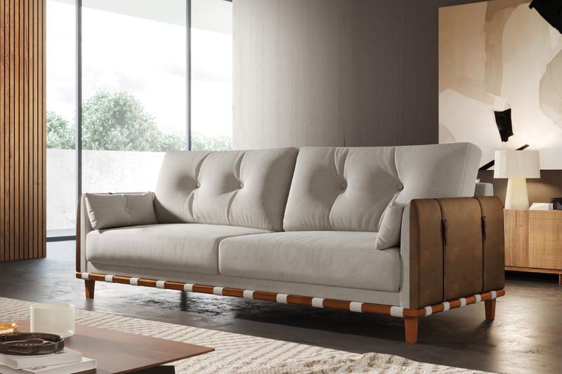 Sofá 3 Lugares Texas Living 2m D28 Pés e Base em Madeira Linho é boa?