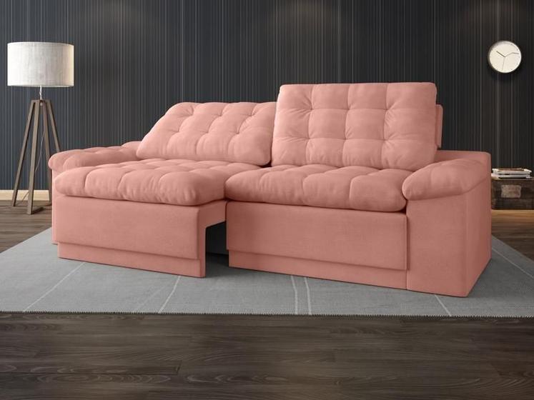 Imagem de Sofá 4 Lugares Net Confort Assento Retrátil e Reclinável Rose 2,20m (L)