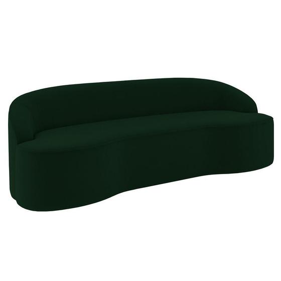 Imagem de Sofá 4 Lugares Para Sala De Estar Living 230cm Theo D06 Veludo Esmeralda - Mpozenato