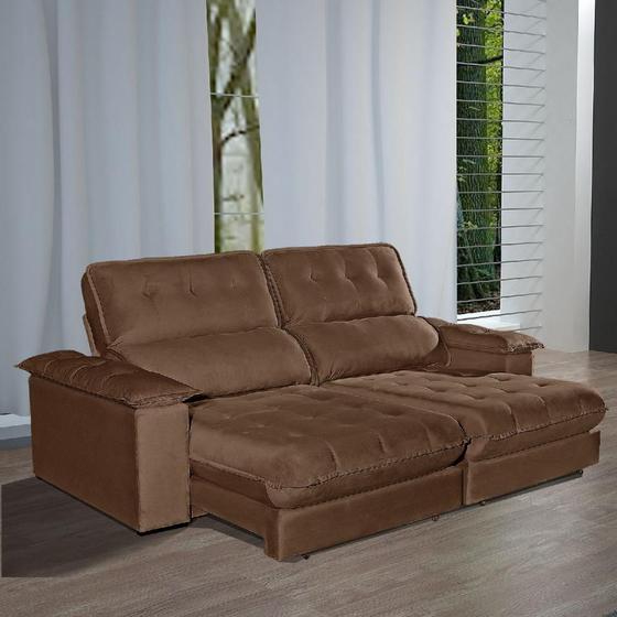 Sofá 5 Lugares 2,90m Retrátil e Reclinável Girona Bom Pastor Sofá 5