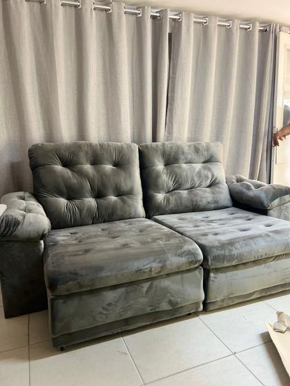 Imagem de Sofa alemanha 2,30 retratil e reclinavel cinza - flash