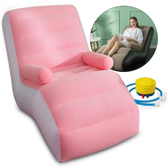 Imagem de Sofa Ar Inflavel Boia Relaxante Preguiçoso Com Bomba De Ar