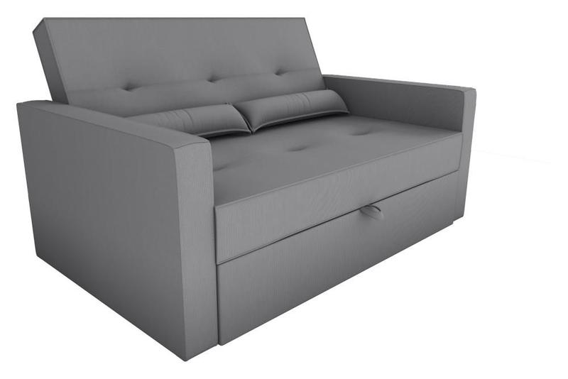 Imagem de Sofá Cama 2 Lugares 140cm Anne Boucle Cinza Matrix