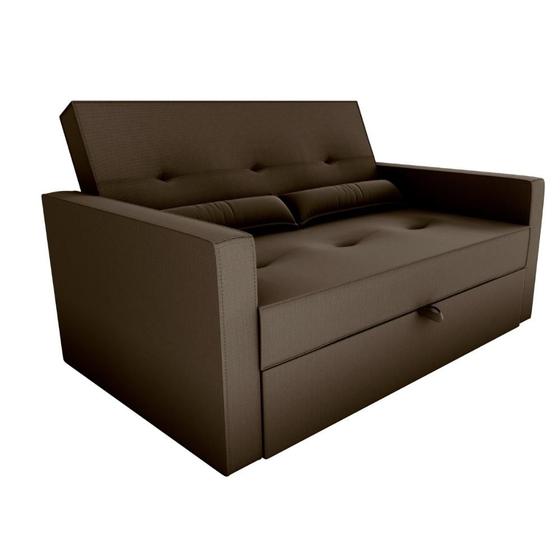 Imagem de Sofá Cama 2 Lugares 140cm Anne Suede Cinza Matrix