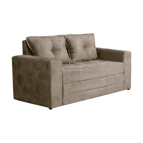 SofáCama 2 Lugares Casal Havana Magic Suede Marrom Hellen Estofados