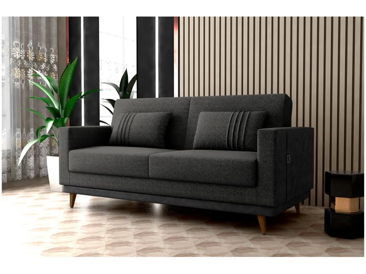 Sofá-cama 3 Lugares Casal Reclinável Facto e Linho Matrix Esther