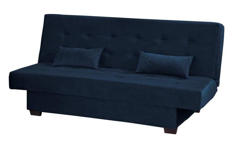 Imagem de Sofá Cama 3 Lugares Laila Azul Matrix