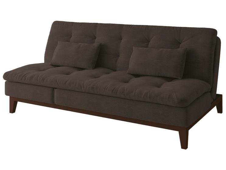 Sofa Cama 3 Lugares Reclinavel Suede Linoforte Jade