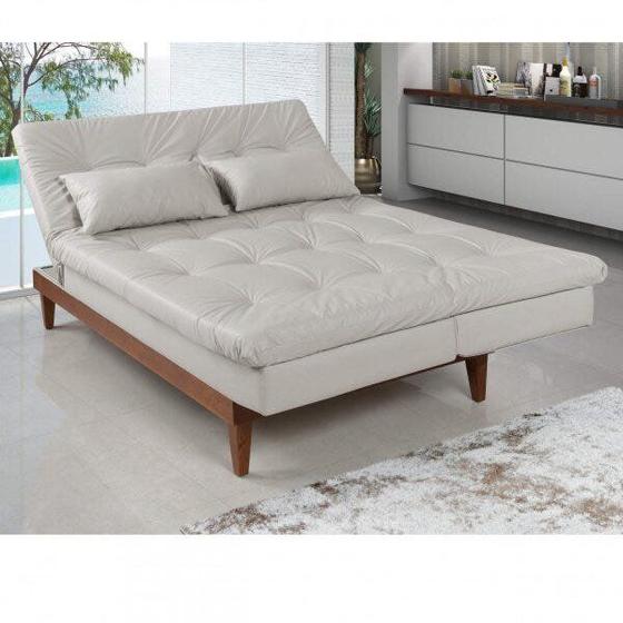 Sofá Cama 3 Lugares Versátil Madero Império Estofados Menor preço em Sofá Cama 3 Lugares Versátil Madero Império Estofados