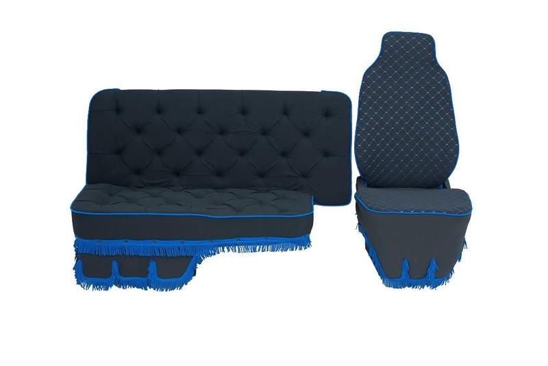 Imagem de Sofá Cama Carona + Capa Banco Motorista Caminhão Mb Bicudo 1620 ATRON