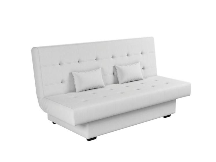 Imagem de Sofá Cama Casal 3 Lugares Laila - Branco material sintético