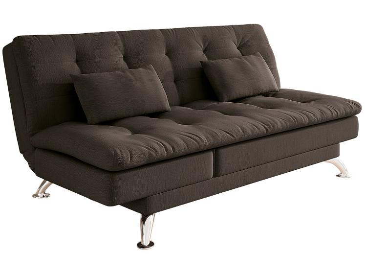 Imagem de Sofá-cama Casal 3 Lugares Reclinável Suede Linoforte Jade A2