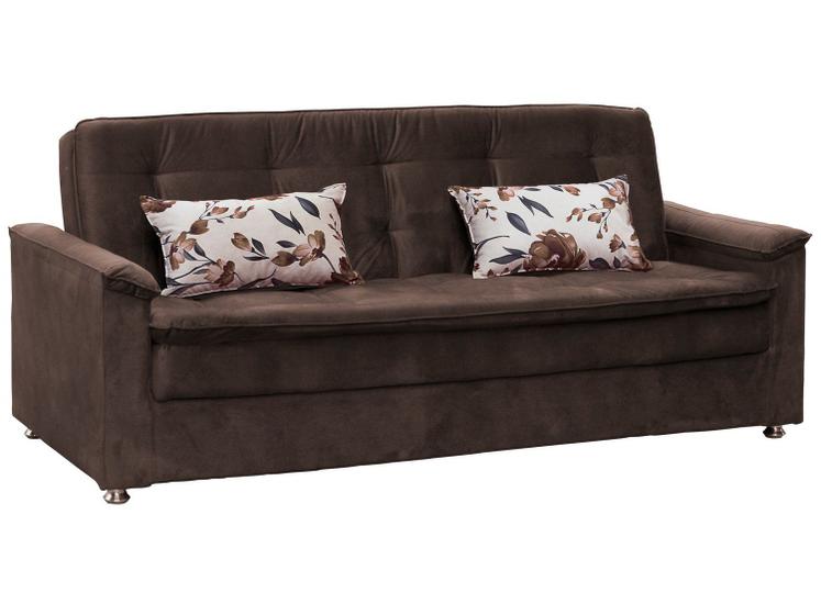 Imagem de Sofá-cama Casal 3 Lugares Reclinável Veludo