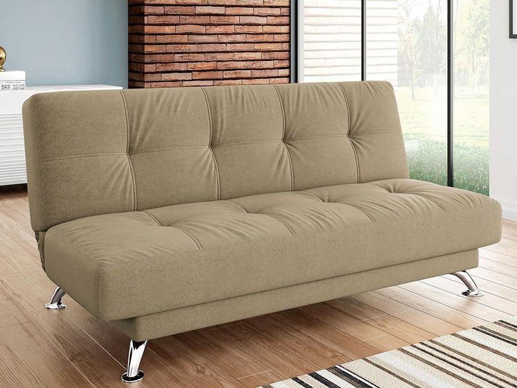 Imagem de Sofá-Cama Casal 3 Lugares Suede Reclinável