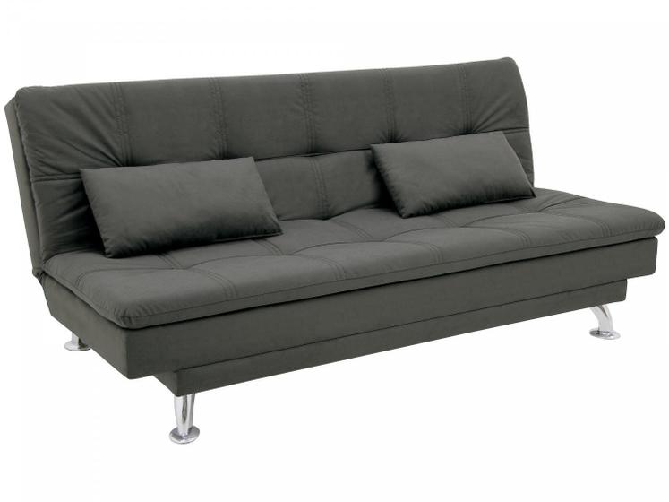 Sofá-cama Casal Reclinável Suede Linoforte Yasmin