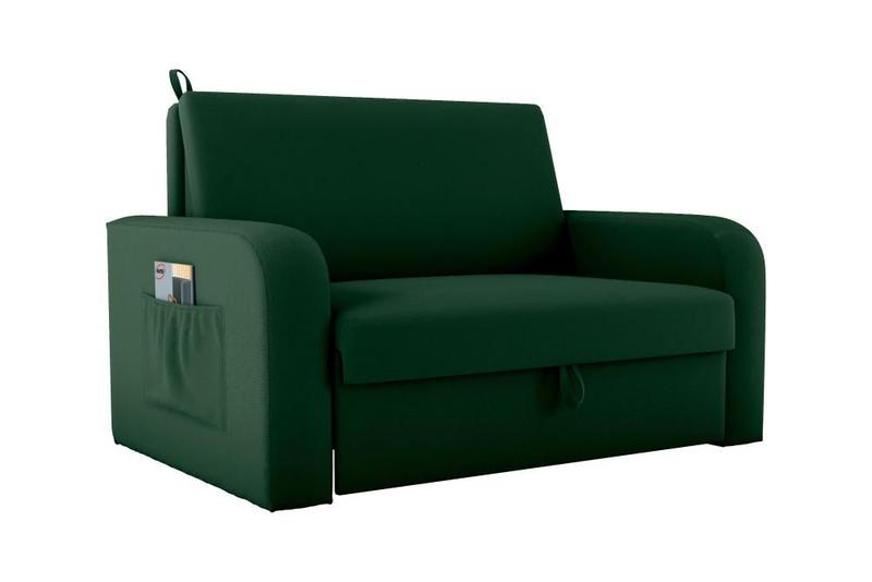 Imagem de Sofá Cama com Baú 2 Lugares Daiane Verde Matrix