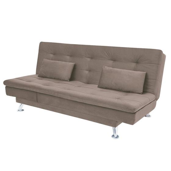 Imagem de Sofá-Cama com Chaise 188cm Linoforte Rayssa Suede Veludo Espuma D-33