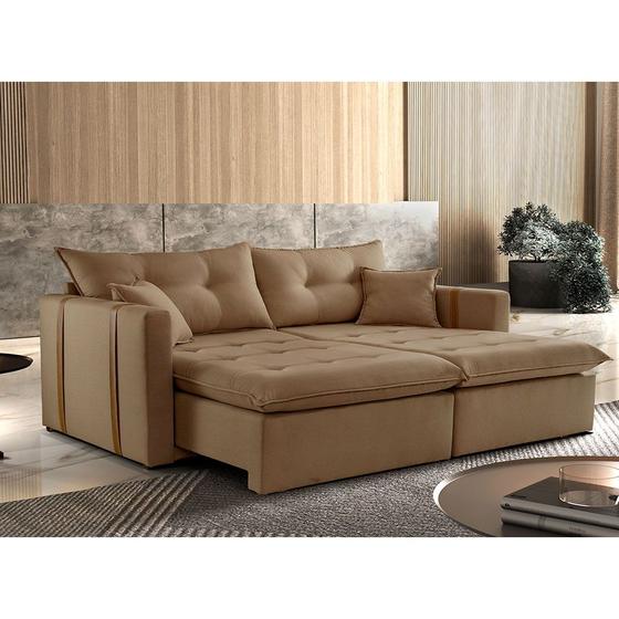Imagem de Sofa Cama e Reclinavel Lisboa 2,00m 03 Lugares Mola Ensacada Txr