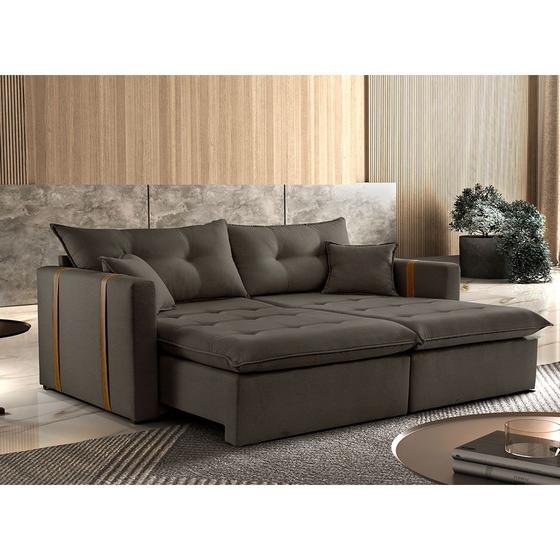 Imagem de Sofa Cama e Reclinavel Lisboa 2,00m 03 Lugares Mola Ensacada Txr