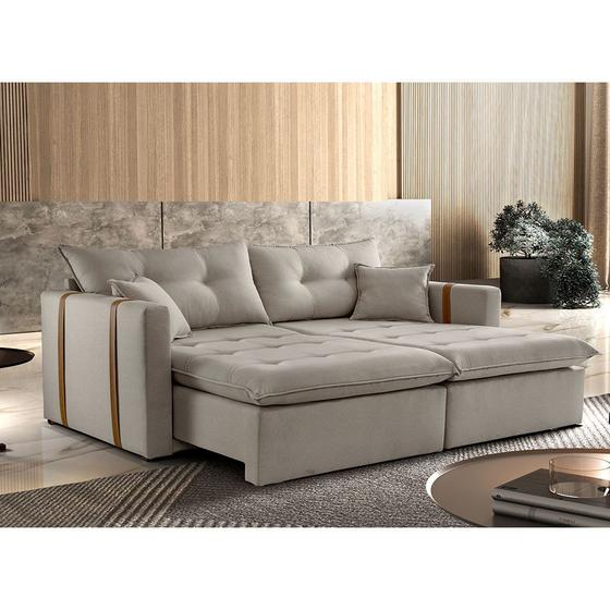 Imagem de Sofa Cama e Reclinavel Lisboa 2,20m 04 Lugares Mola Ensacada Txr