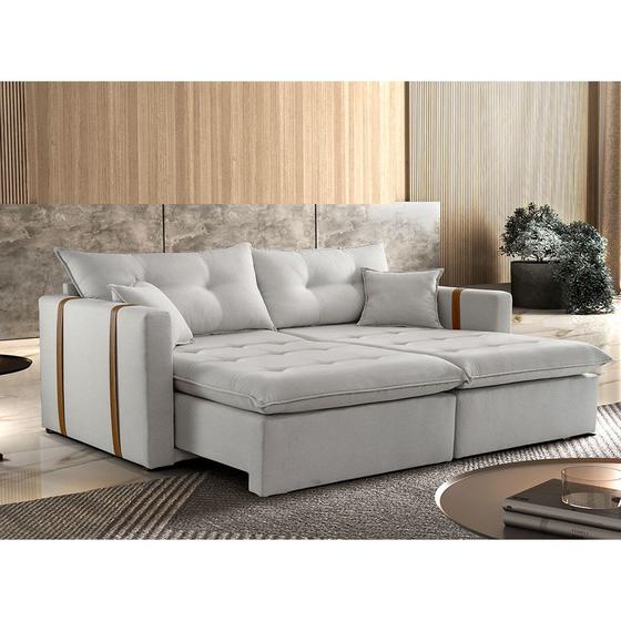 Imagem de Sofa Cama e Reclinavel Lisboa 2,60m 05 Lugares Mola Ensacada Txr