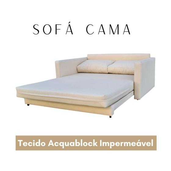 Imagem de Sofá cama medida 1.63mts tec Acquablock impermeável