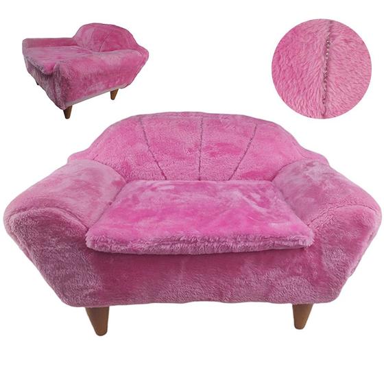 Imagem de Sofa Cama Pet Luxo Caes Gato Cachorro LGBTQIA+ Princesa Pelucia Caminha Confortavel Premium