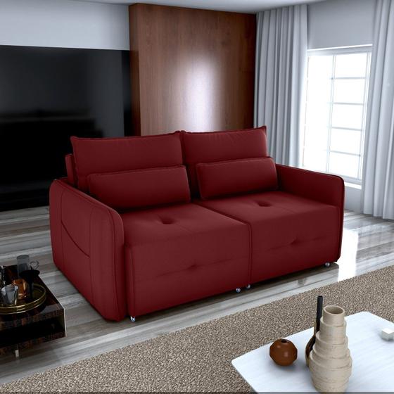 Imagem de Sofá Cama Retrátil 3 Lugares 205cm Veludo Celine