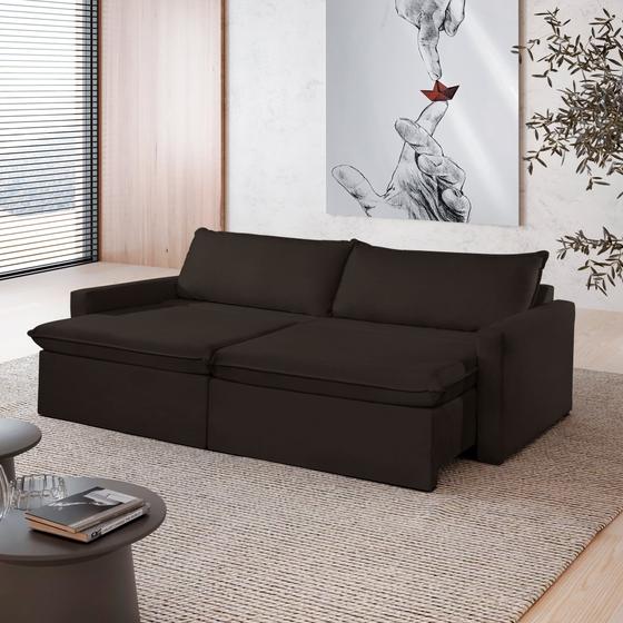 Imagem de Sofá Cama Retrátil e Reclinável 200cm Marselha