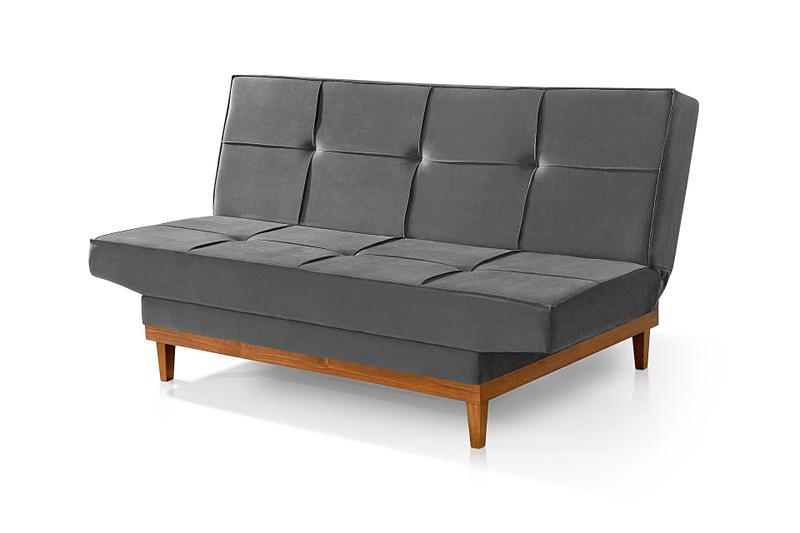 Imagem de Sofa Cama Safira Pés de Madeira