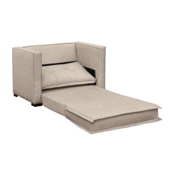 Sofá-Cama Solteiro Londres Suede Areia Menor preço em Sofá-Cama Solteiro Londres Suede Areia