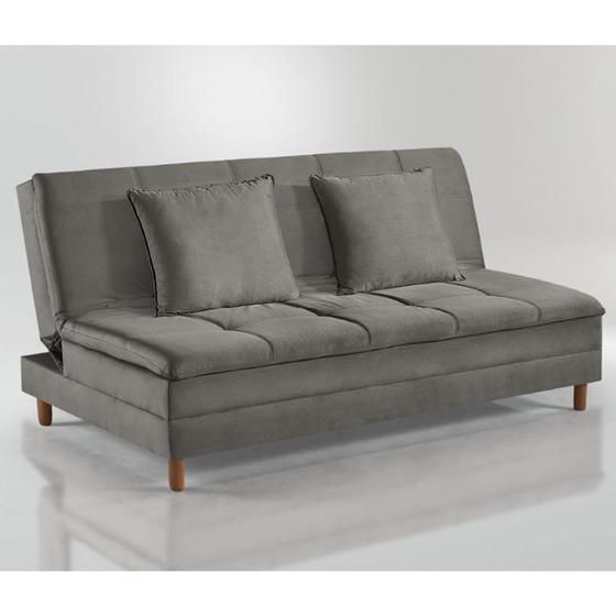 Sofá Cama Vegas 185cm Pé de Madeira Talento Móveis Menor preço em Sofá Cama Vegas 185cm Pé de Madeira Talento Móveis