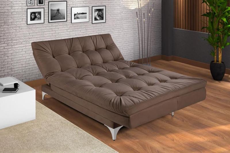 Imagem de Sofá Cama Versátil Pés de Alumínio Espuma D33
