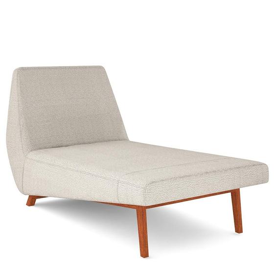 Imagem de Sofá Chaise Longue Sala de Estar Living Parisi 155 cm D02 Bouclê Creme B-54 - Lyam Decor